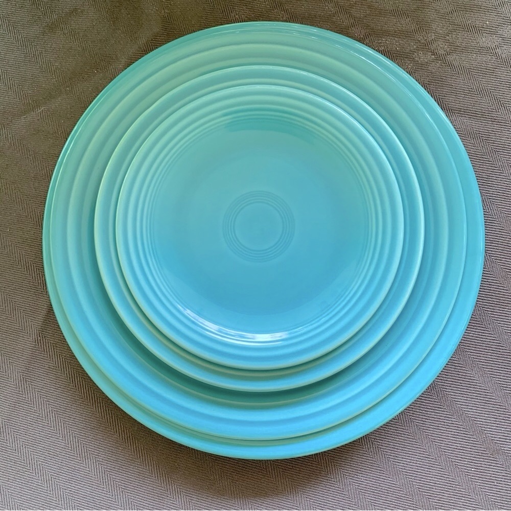 Vintage Fiestaware 4 Piece Place Setting - Turquoise
